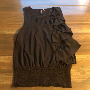 Women’s Medium Black Ruffle Top